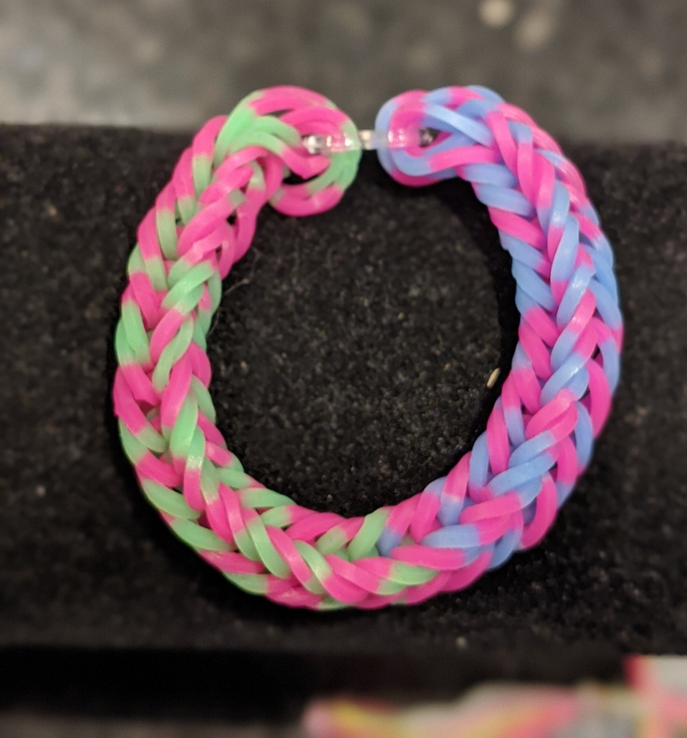 Rubber Band Bracelet multicolor Zigzag Etsy