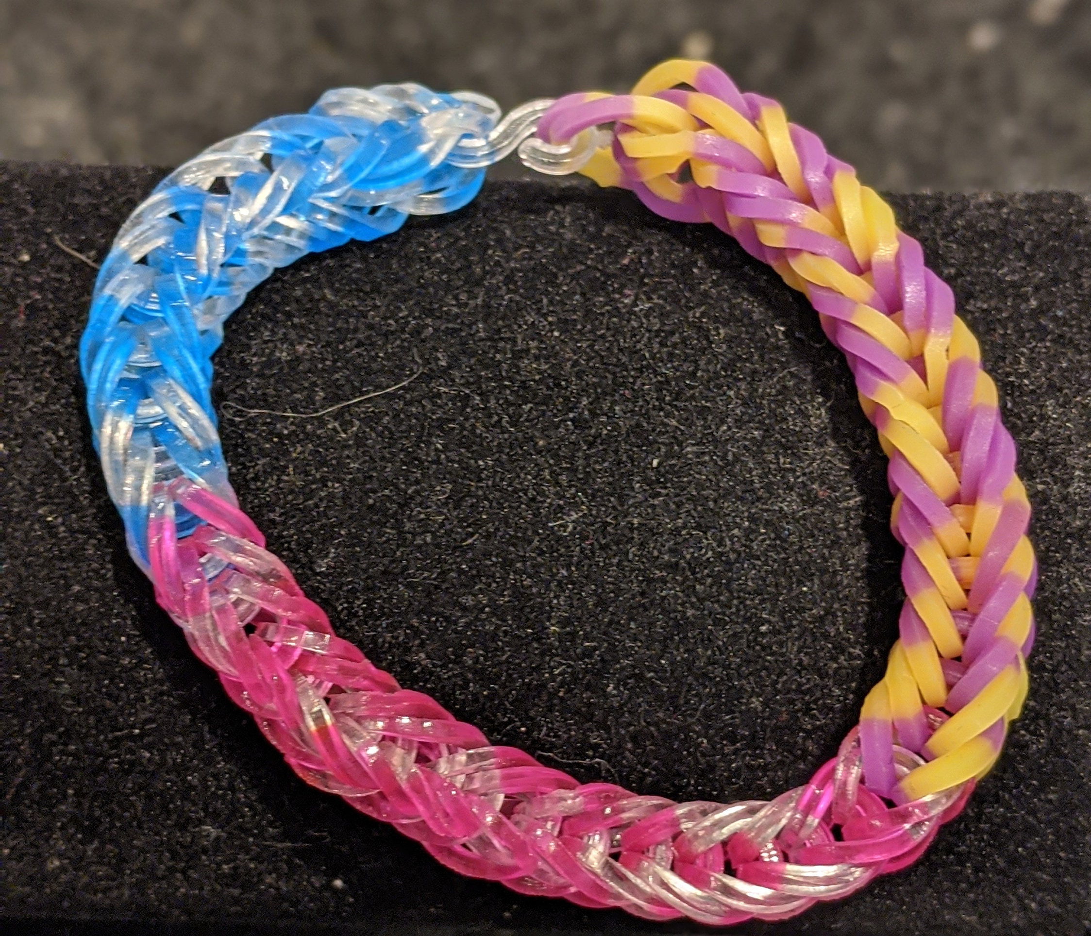 Rubber Band Bracelet Multicolor ZigZag Etsy