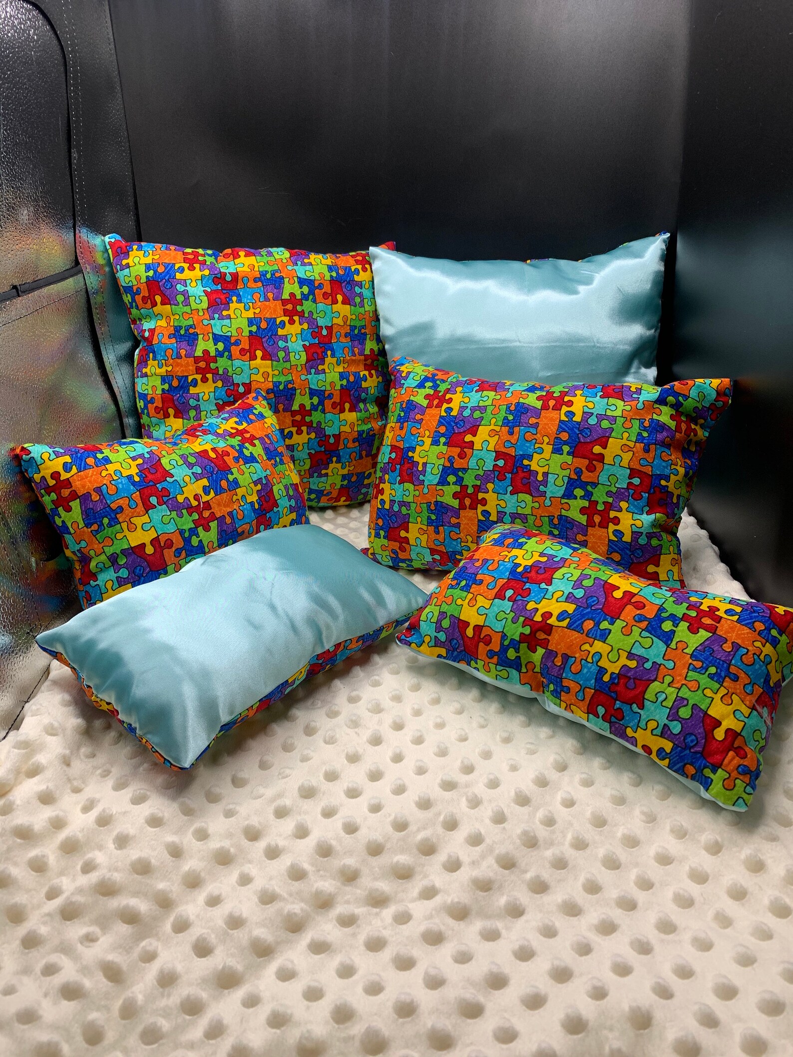 BE KIND pillows Autism Awareness puzzle pattern Etsy