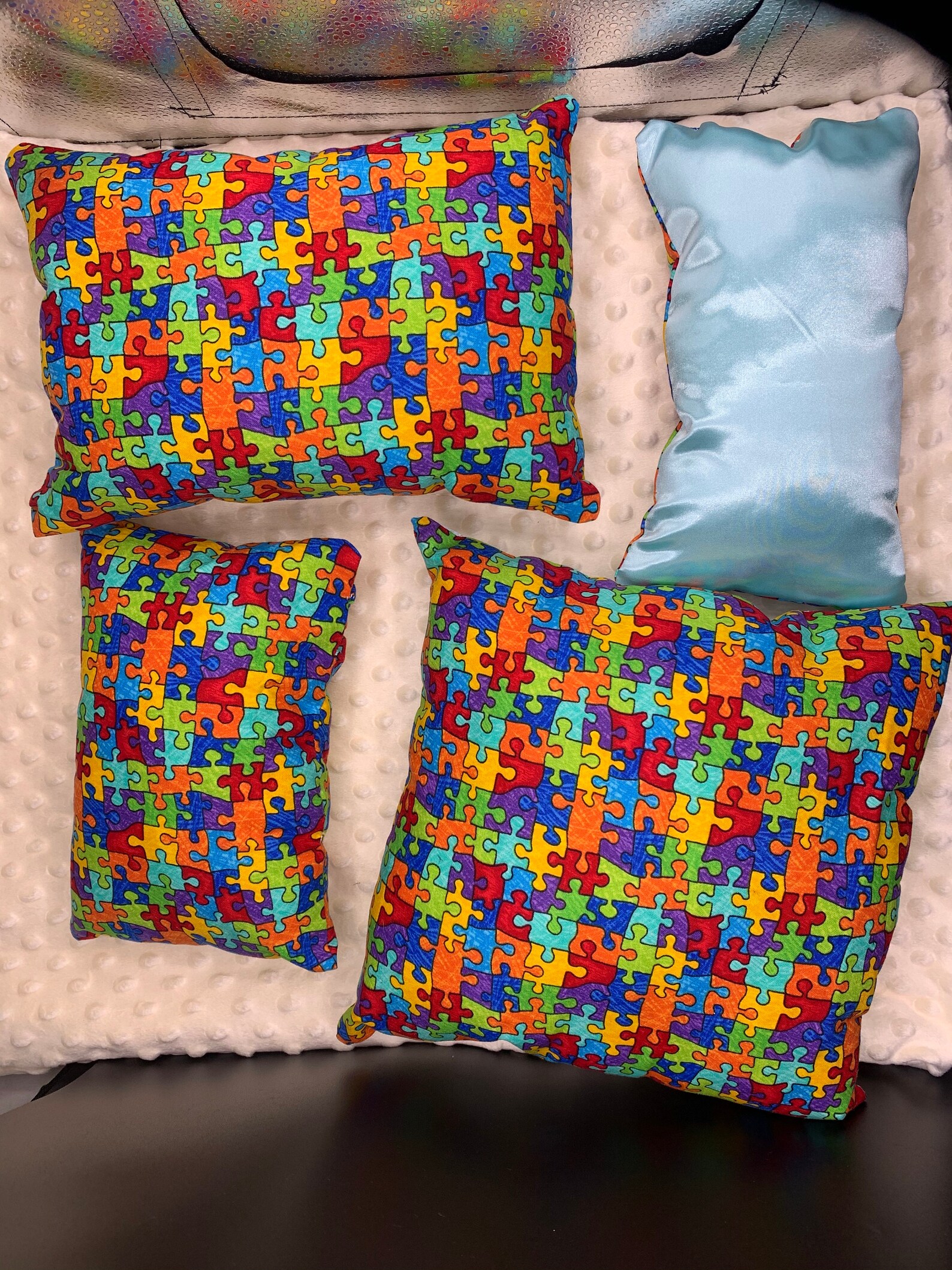 BE KIND pillows Autism Awareness puzzle pattern Etsy
