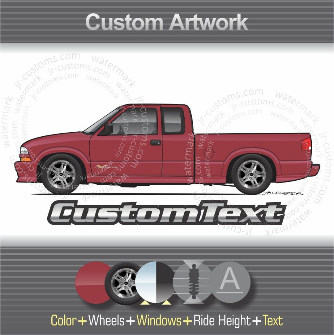 Custom 1999 2000 2001 2002 2003 Chevy Chevrolet S-10 S10 Xtreme