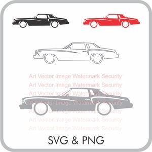 1973 1974 1975 1976 1977 73 Chevy Chevrolet Monte Carlo svg vector Silhouette Cut Files Design Clip Art Paper Craft Laser Cricut png image