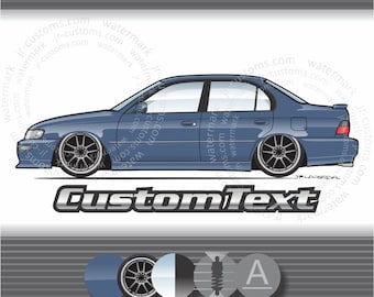 Custom Toyota Corolla Art, Personalized Car Portrait (Digital File)