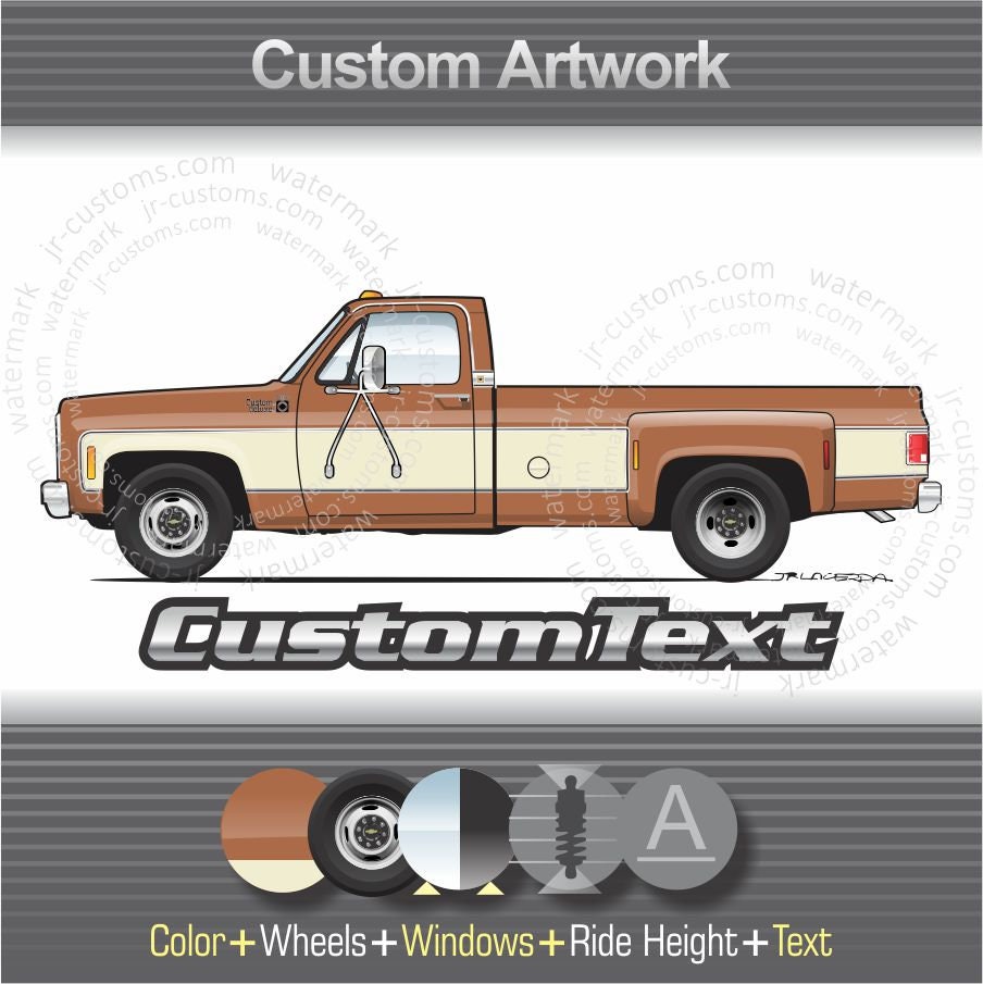 Custom 1973-80 Chevy C10 K10 4x4 Stepside Cheyenne
