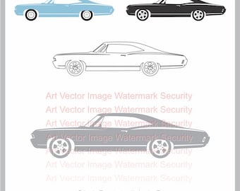 1968 68 Chevy Chevrolet Impala Sport Coupe fastback SS svg vector Silhouette Cut Files Design Clip Art Paper Craft Laser Cricut png image