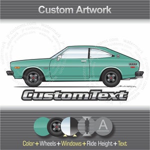 1976 1977 1978 1979 76 77 78 79 Toyota Corolla Te51 SR5 SR-5 Sport Coupe Liftback art for T-Shirt Hoodie Mug Long Sleeve Tank Top Sticker