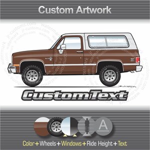 Custom 1981 1982 1984 1985 1986 1987 1988 1989 1990 1991Chevy Blazer K5 M1009 CUCV Silverado Scottsdale ART for T-Shirt hoodie mug