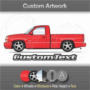 Custom 2003-2006 04 05 Chevy Silverado 1500 SS SSR 4x4 Z71 LT Extended Crew Cab Pickup Truck Art for T-Shirt hoodie mug long sleeve sticker