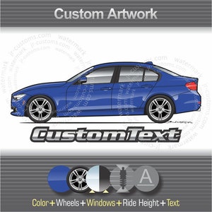 Custom 2011-19 F10 F30 F80 F82 F83 BMW 335i 340i M M3 M4 Coupe Convertible CS GTS Sport 530i 535i 550i 535i V8 M5 Art for T-Shirt mug hoodie