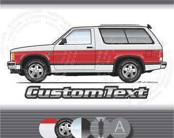 Custom Chevy S-10 Blazer Art, GMC Jimmy S-15, Digital Car Portrait (PNG)
