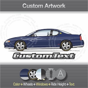 Custom 2003 03 2004 04 Chevy Monte Carlo Jeff Gordon L36 SS Dale Jr Supercharged Edition Art for T-Shirt Hoodie Long Sleeve Sweatshirt Mug