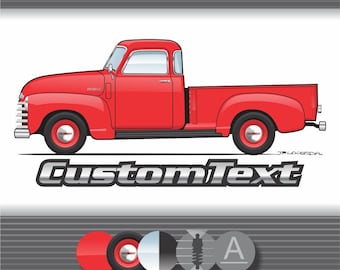 Custom Chevy 3100 Pickup Truck Art (Digital PNG File)