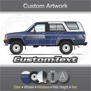 Custom 1984 1985 1986 1987 1988 1989 84 85 86 87-89 4wd Toyota Hilux Surf 4Runner SR5 3.0L V6 22R-E art for T-Shirt Hoodie Mug long sleeve