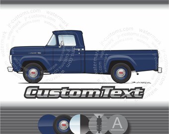 Custom 1957-1960 F-100 Truck Art (Digital PNG)