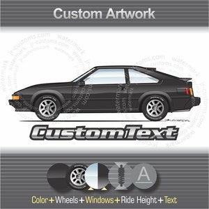 Custom 82 1983 1984 1985 86 Toyota Celica Supra Liftback Coupe Convertible GT-S A60 RA65 art for T-Shirt Hoodie Mug Sticker Long sleeve Hat