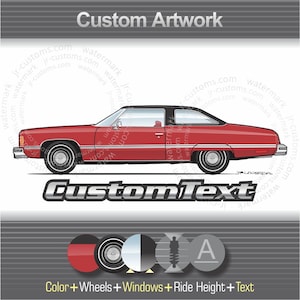 Custom 1971 72 1973 74 1975-76 Chevrolet Bel Air Caprice Impala Classic Coupe Sedan Convertible Sport wagon Chevy Art for T-Shirt hoodie mug