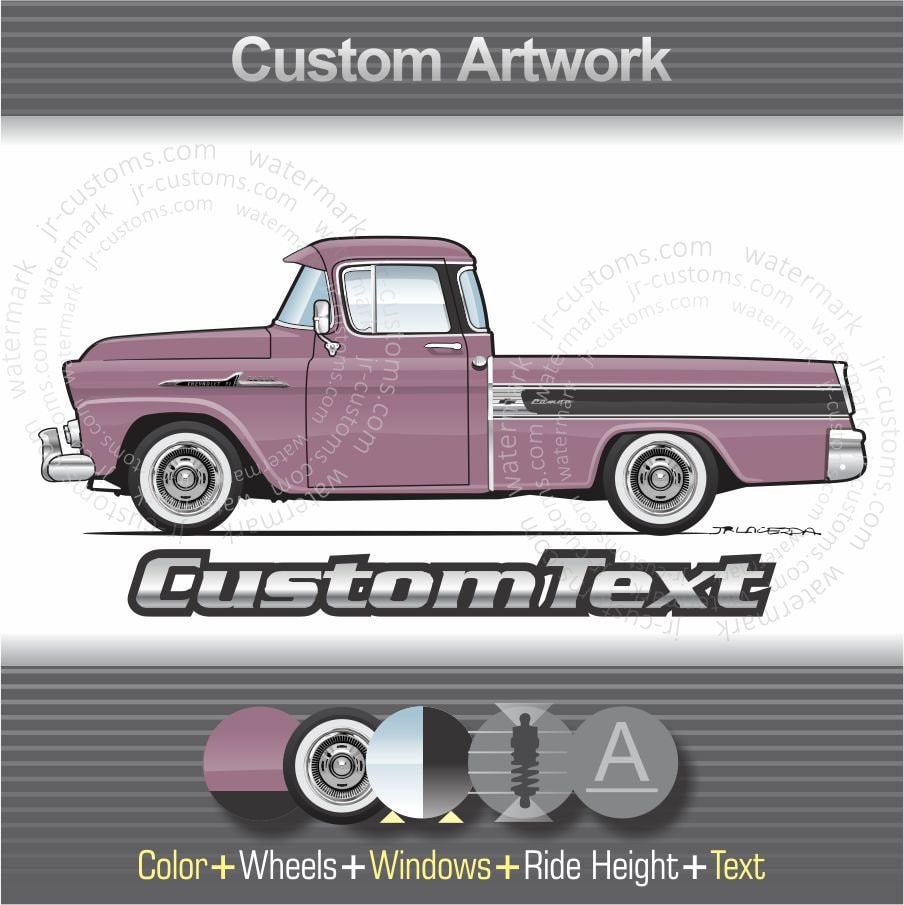 1956 chevy pickup svg - Etsy.de, حجم الصورة 904x905