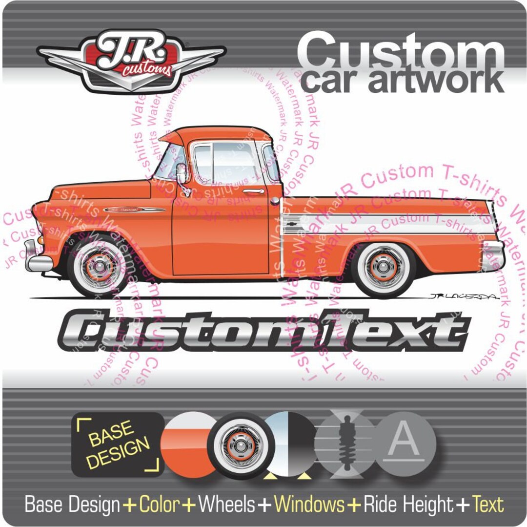 Custom 1955 55 1956 56 1957 57 58 1958 59 Chevy Chevrolet 3100 V8 Cameo ...
