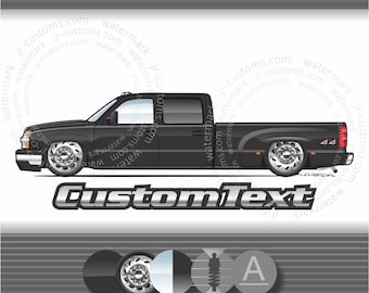 Custom Chevy Silverado Truck Art (Digital File)