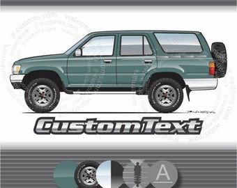 Custom 1990 1991 1992 1993 1994 1995 90 91 92 93 95 4wd Toyota Hilux Surf 4Runner SR5 3.0L V6 22R-E art for T-Shirt Hoodie Mug long sleeve