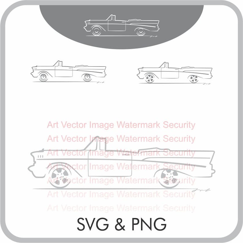 1957 57 Chevrolet Chevy Belair Bel Air Convertible Svg Vector ...