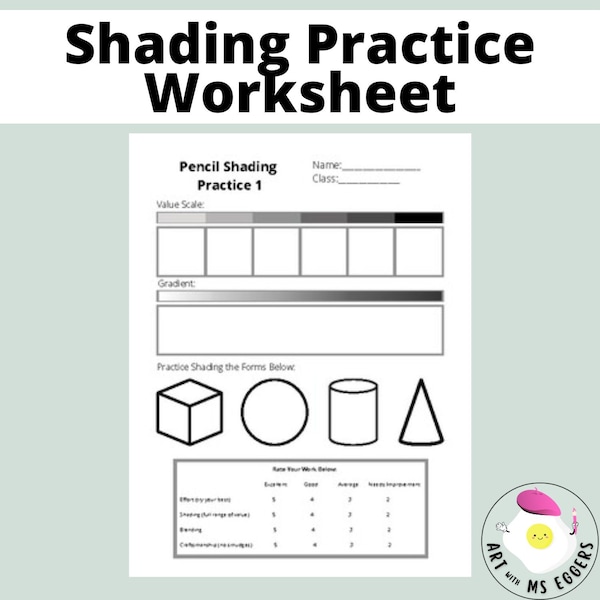 Shading Practice Fun Shading - Etsy