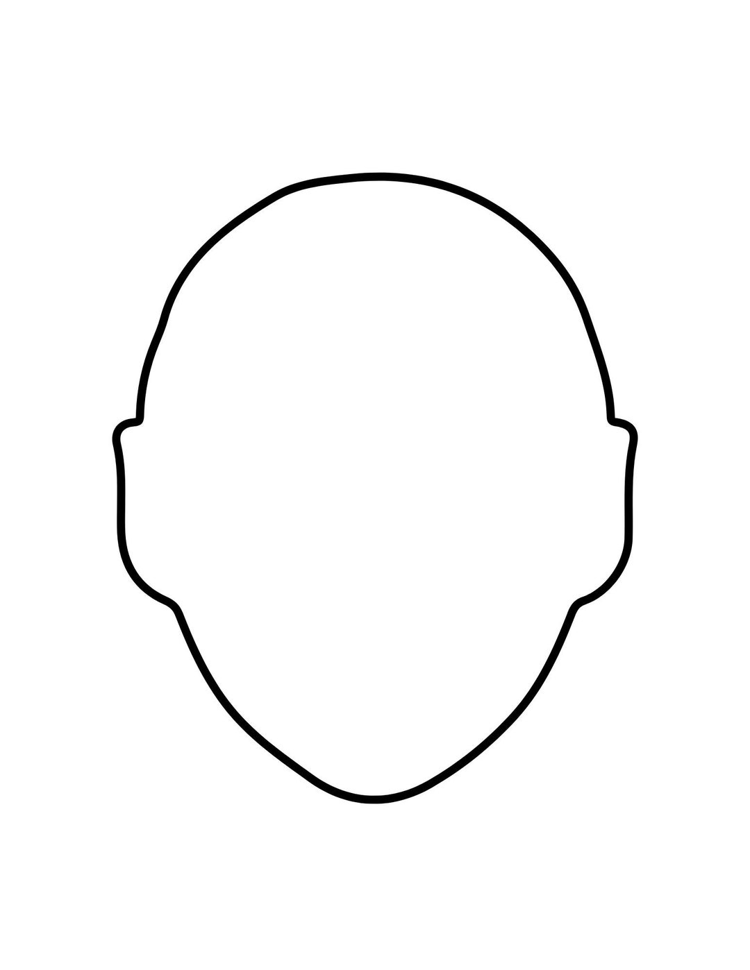 Blank Face Template For Drawing Portraits Etsy UK
