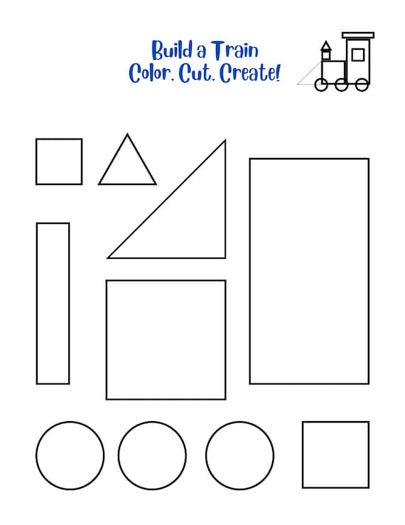 Shape Train Craft Train Template Train Crafts Train 710x473