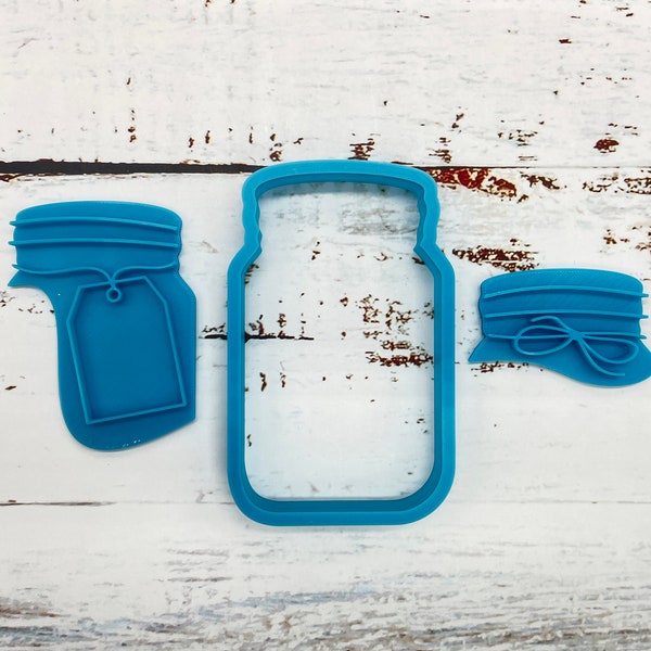 Mason Jar Cookie Cutter & Stamps Set of 3 | KooKee Creative