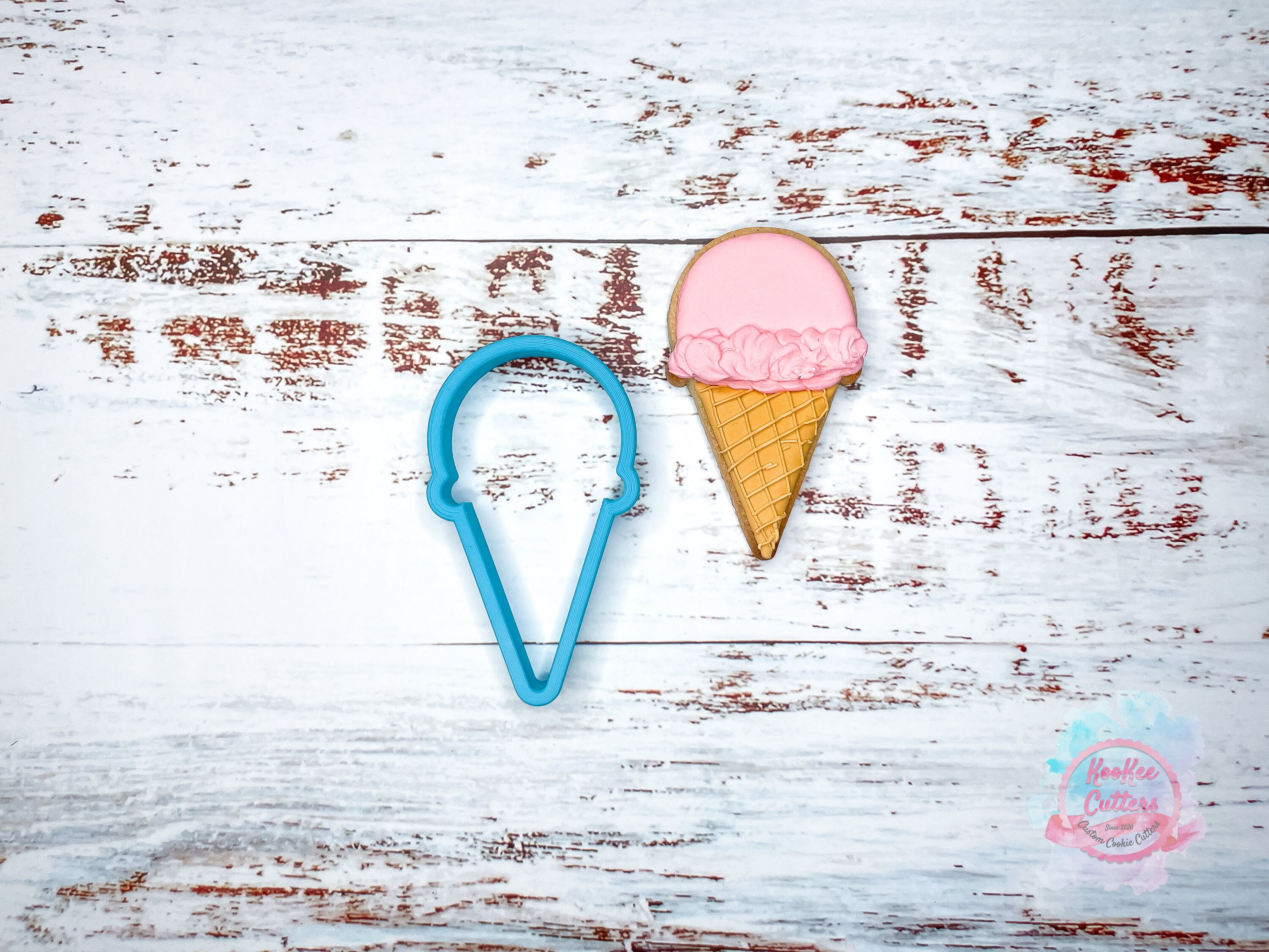 Dessert Cookie Cutter Set of 3 Ice Cream Ice Lolly Cupcake Etsy