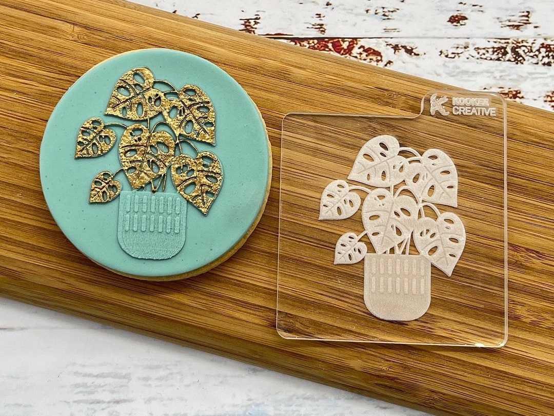 Monstera Cookie Embosser Biscuit, Potted Plant Kookee Creative Etsy