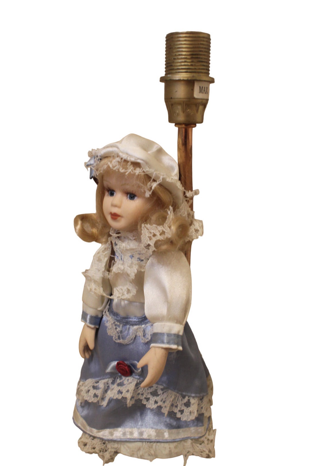 Vintage Porcelain Doll Lamp Etsy