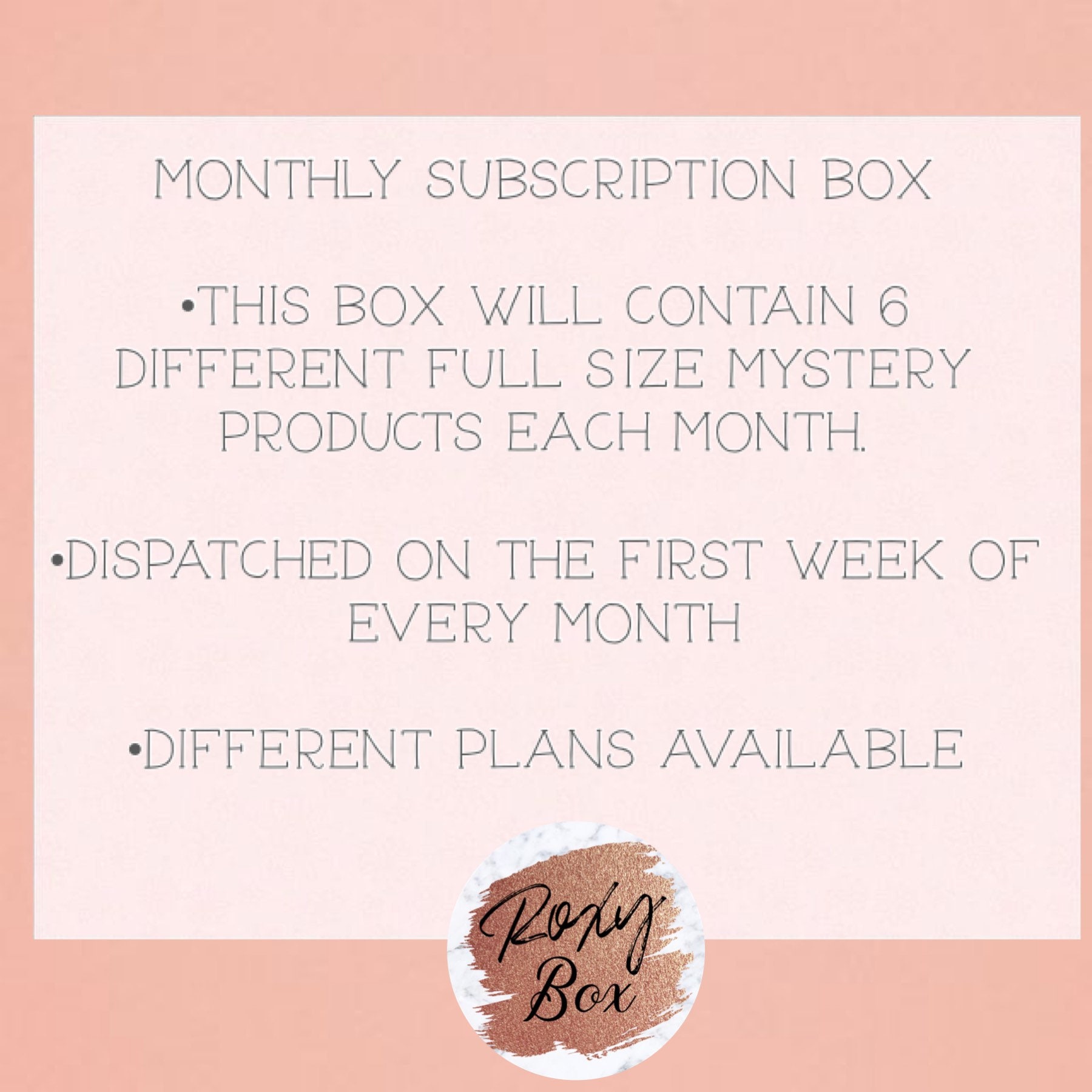 Monthly Subscription Box Etsy UK