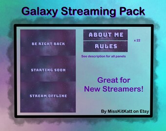 Galaxy Streaming Pack [3 x scenes, 22 x panels]