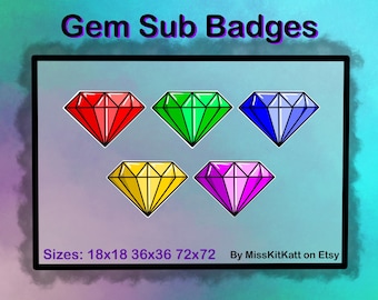 Gems - 5 x Sub Badges [Twitch]