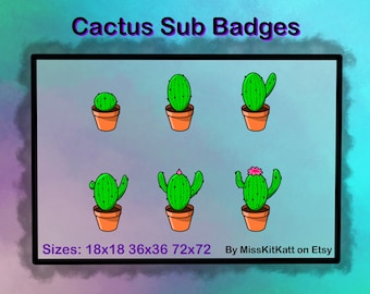 Cactus - 6 x Sub Badge [Twitch]
