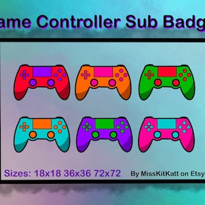 Gaming Controllers - 6 x Sub Badges [Twitch]
