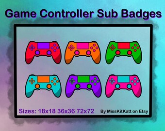 Gaming Controllers - 6 x Sub Badges [Twitch]