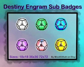 Destiny Engrams - 6 x Sub Badges [Twitch]