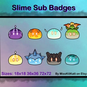Slimes - 8 x Sub Badges [Twitch]