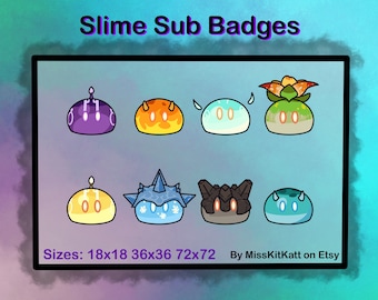 Slimes - 8 x Sub Badges [Twitch]