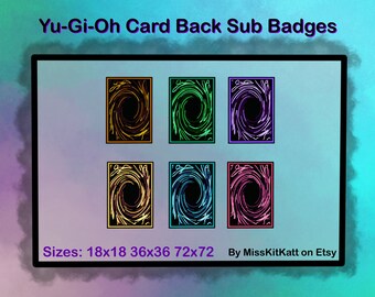 Yu-Gi-Oh Card Backs - 6 x Sub Badges [Twitch]
