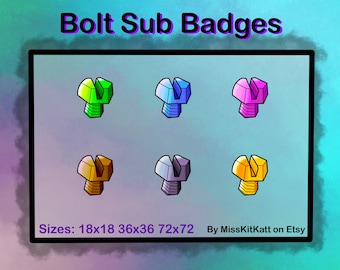 Bolts - 6 x Sub Badges [Twitch]