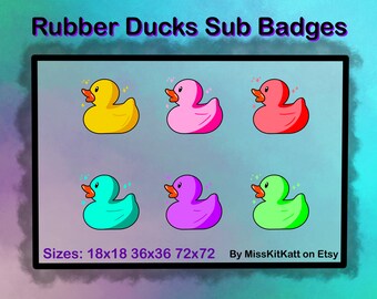 Rubber Ducks - 6 x Sub Badges [Twitch]