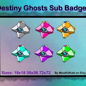 Destiny Ghosts - 6 x Sub Badges [Twitch]