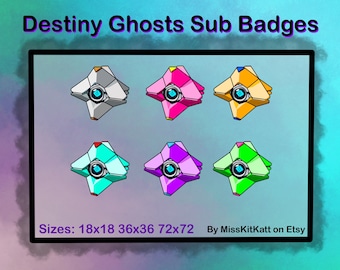 Destiny Ghosts - 6 x Sub Badges [Twitch]