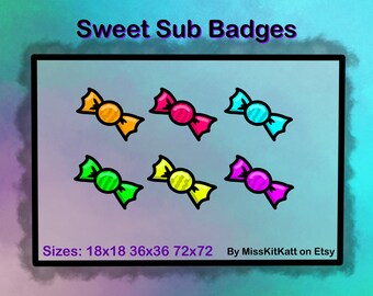 Sweets - 6 x Sub Badges [Twitch]