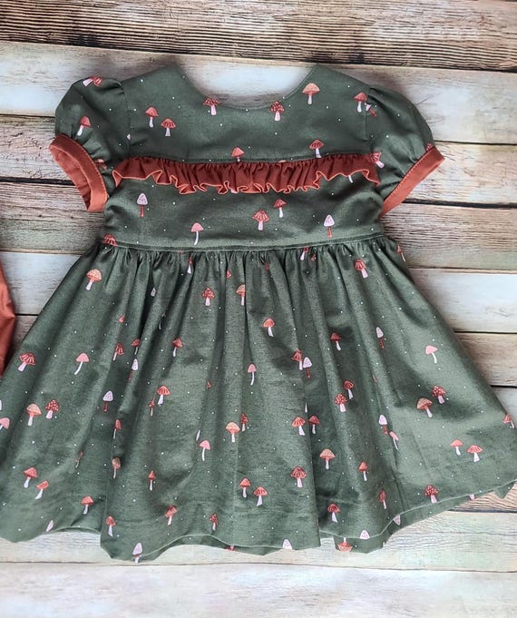 green mushroom dress Forest Green Mushroom Dress Small main image 1
