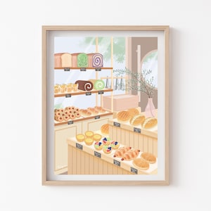 Chinese bakery goodies, Chinatown snacks, Asian food print, Giclee Art Print