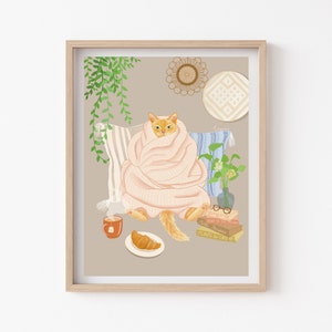 My natural habitat, Quarantine master, Home is where the cat is, Funny cat art print, Cat lover gift
